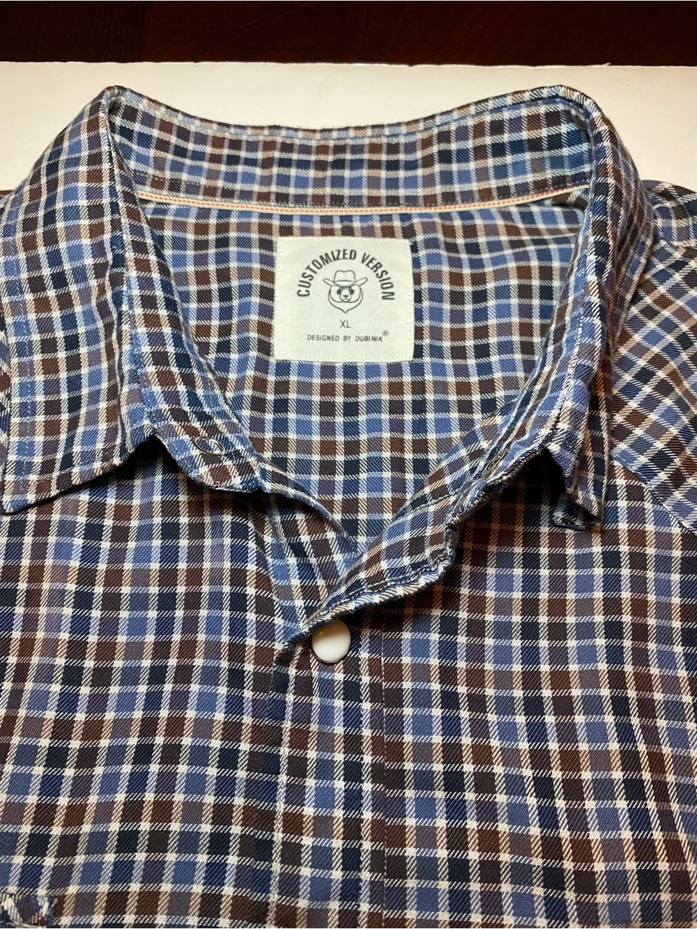Dubinik Customize Version Men’s Bamboo/Polyester snap up shortsleeved shirt